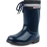 Ladeheid Bottes en caoutchouc pour enfants (filles et garçons) avec revers LA-972 (bleu foncé/noir, taille 22 EU)