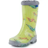 Ladeheid Bottes en caoutchouc pour enfants , filles et garçons, LARB015 (vert papillon, taille 25)