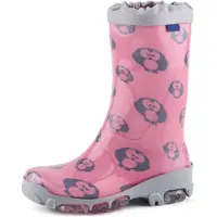 Ladeheid Bottes en caoutchouc pour enfants , filles et garçons, LARB015 (Hibou rose, 23)