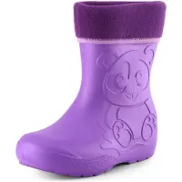 Ladeheid Eva Enfants Garçons Filles Bottes de pluie fourrées LA-CA-11 (Lilla, 24/25 EU)