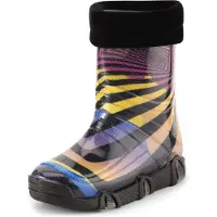 Ladeheid Enfants Filles Garçons Bottes en Caoutchouc Doublées Swk2021 (Modèle-55, 21/22)