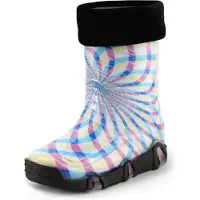 Ladeheid Enfants Filles Garçons Bottes en Caoutchouc Doublées Swk2021 (Modèle-53, 21/22)