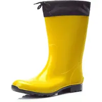 Ladeheid Bottes en caoutchouc pour femmes avec manchette LA-968 (jaune/noir, 37)