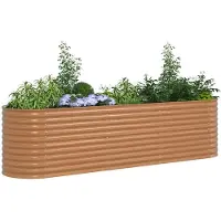 vidaXL Lit surélevé Marron 320 x 80 x 81 cm Acier