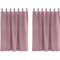 vidaXL Rideaux occultants 2 pcs rose foncé 140 x 140 cm velours