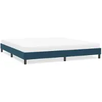 vidaXL Cadre de lit sans matelas bleu foncé 200x220 cm velours