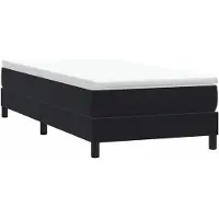 vidaXL Lit boxspring sans matelas noir 80x210 cm velours