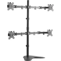 Logilink Quad Monitor Desk Stand Pied pour 4 écrans LCD acier pressé à froid solide Taille d'écran : 13"-32"