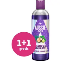 Aussie SOS Blonde & Hydrate shampoing tonifiant violet pour cheveux blonds 500 ml