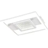 TRIO Plafonnier LED, métal, blanc, mat, blanc neutre, L 35 cm