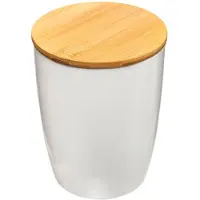 Five 5 five simply smart - bocal en céramique avec couvercle en bambou "seramik" 1,5l blanc