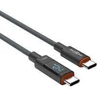 Ansmann 1700-0171 Câble de données & de charge avec écran, USB-C - USB-C, 2,0 m