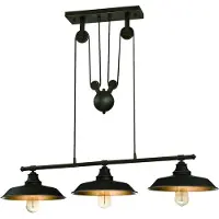 WESTINGHOUSE Suspension à trois lampes Iron Hill bronze huilé