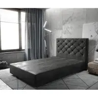 DELIFE Cadre-de-sommier Dream-Great 120x200 Microfibre Anthracite Vintage