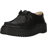 Clarks - Chaussures à lacets Torhill Bee, avec semelle profilée, en cuir noir, taille 38
