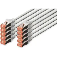 Digitus DK-1644-020-10 Patchcable Cat 6, S/FTP, 2,0 m, gris, 10er