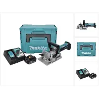 Makita DPJ 180 RT1J Machine à rainurer sans fil 18 V 100 mm + 1x Batterie 5,0 Ah + Chargeur + Makpac