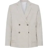 Casual Friday Veste de costume ' CFEdlund Linen ' beige chiné