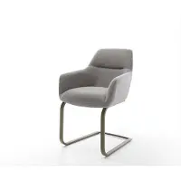 DELIFE Cantilever Pejo-Flex tissu structuré doux gris pied cantilever plat aspect titane resorts ensachés