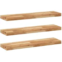 vidaXL Étagères flottantes 3 pcs 80x20x4 cm acacia massif à l'huile