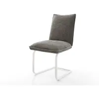 DELIFE Cantilever Lelio-Flex bouclé doux couleur boue pied cantilever plat blanc resorts ensachés