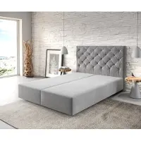 DELIFE Cadre-de-sommier Dream-Great 140x200 MicrofibreGris