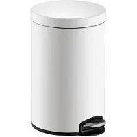 Helit Poubelle à pédale the silent , 12 litres, blanc (5690733)