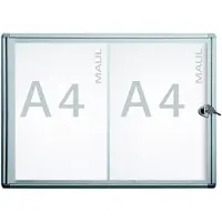 MAUL Vitrine d'affichage 2xA4 L490xH351mm coins biseautés pour intérieur