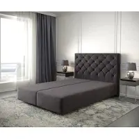 DELIFE Cadre-de-sommier Dream-Great 160x200 Microfibre Noir