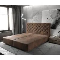 DELIFE Cadre-de-sommier Dream-Great 180x200 MicrofibreMarron