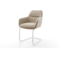 DELIFE Cantilever Pejo-Flex tissu mixte couleur boue pied cantilever plat blanc ressorts ensachés