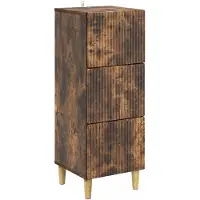vidaXL Armoire à tiroirs Chêne fumé 33 x 34,5 x 90 cm