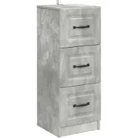 vidaXL Armoire à tiroirs Gris béton 33 x 34,5 x 87 cm