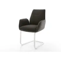 DELIFE Cantilever Zoa-Flex tissu mixte noir pied cantilever plat blanc ressorts ensachés