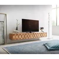 DELIFE Buffet bas Fevo 200 cm acacia nature 4 portes flottant