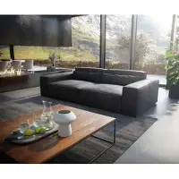 DELIFE Grand Canapé Sirpio XL 270x130 cm Cuir synthétique Vintage Anthracite