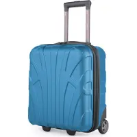 Suitline - Bagage à main 45x36x20 cm petite valise EasyJet Underseat Trolley 2 roues valise cabine 45cm Cabin Bag max 30L franchise avion sous siège ,bleu cyan