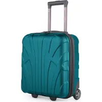 Suitline - Bagage à main 45x36x20 cm petite valise EasyJet Underseat Trolley 2 roues valise cabine 45cm Cabin Bag max 30L franchise avion sous siège ,Aquagrün