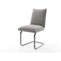 DELIFE Cantilever Lelio-Flex tissu structuré doux gris pied cantilever plat grafiete resorts ensachés