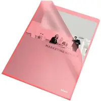 Esselte Pochettes de visualisation Esselte Standard, DIN A4, PP, rouge, ouverture de 0,12 mm sur le dessus (A4, 100x)