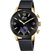 Lotus Montre pour hommes Classic Sport Elegant Montre en acier inoxydable noire UL18804/1