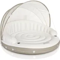 Intex Île gonflable avec auvent Matelas gonflable 199x150cm 58292