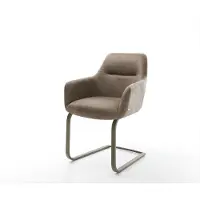 DELIFE Cantilever Pejo-Flex microvelours anthracite vintage pied cantilever plat aspect titane ressorts ensachés
