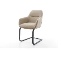 DELIFE Cantilever Pejo-Flex tissu mixte couleur boue pied cantilever plat noir ressorts ensachés