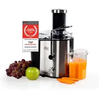 First Austria Centrifugeuse | 800 W | 750 ml | Goulotte XXL | 2 vitesses | Acier inoxydable | Filtre d'extraction, pieds antidérapants *Produit de deuxième choix*