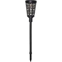 Star Trading Borne lumineuse solaire à LED'Sinnia' plastique, noir, warmwhite LED