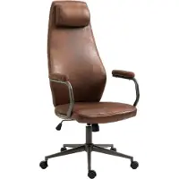 CLP Chaise de bureau Pocatello en similicuir, réglable en hauteur, style loft industriel antique, couleur cognac