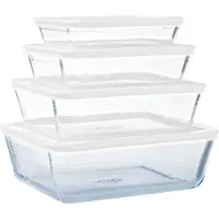 Pyrex Plat à Four Pyrex Cook & Freeze Transparent Wit (4-pièces)