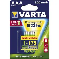 Varta 10X 48078 Ready to Use AAA (Micro)/HR03 (56703) - 800 mAh, 2 pcs. Blister - Batterie LSD-NiMH (Ready-to-Use), 1,2 V