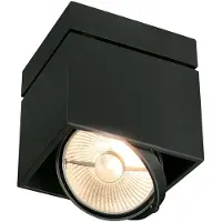 SLV Kardamod QPAR111 Plafonnier apparent carré noir 1 flamme